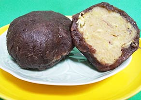 食欲の秋!さつまいも茶飯のでっかいおはぎ、完成