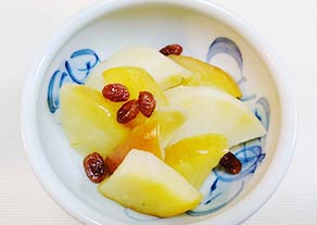 生姜の効いた、さつまいもとリンゴのかさね煮、完成
