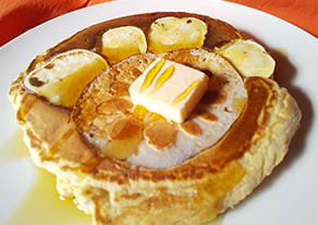 さつまいもとれんこんのすりおろしパンケーキ、完成
